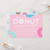 Invitation de la fête des beignes roses | Fête d'a