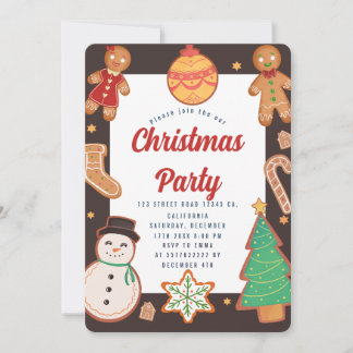 Invitation de la fête des cookies de Noël