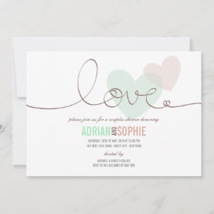 Invitation de la fête des douches de Ribbon Love S