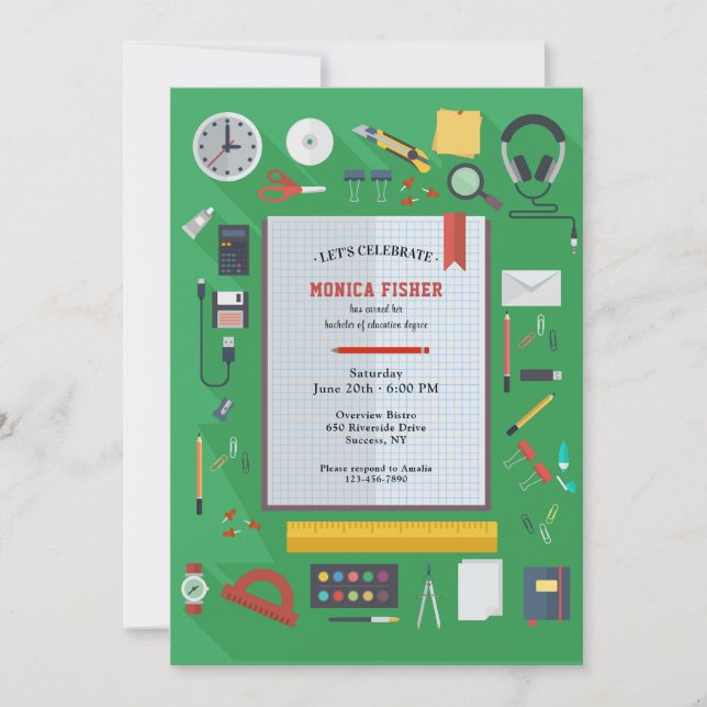 Invitation de la fête des enseignants de l'école (Devant)