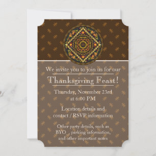 Invitation de la fête des icônes de Thanksgiving