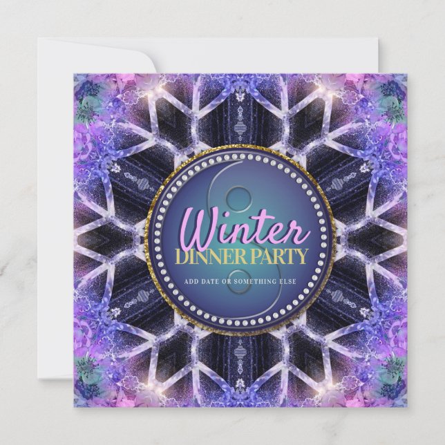 Invitation de la Fête des mariées magique d'hiver (Devant)