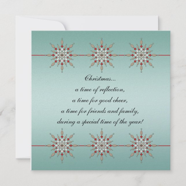 Invitation de la fête des ornements de Noël turquo (Devant)