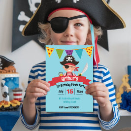 Invitation de la fête des pirates pour enfants