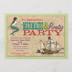 Invitation de la Fête des sirènes et des pirates