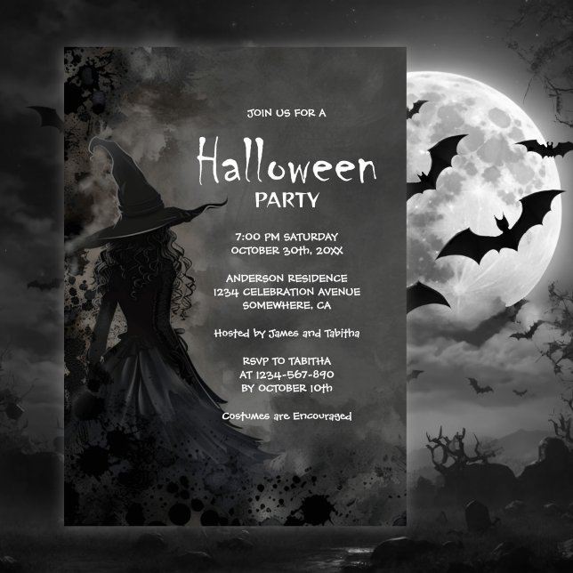 Invitation de la fête des sorcières d'Halloween (Créateur téléchargé)