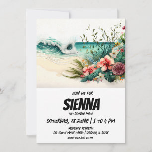 Invitation de la fête d'été de plage