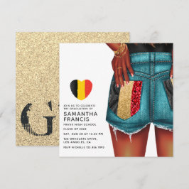 Invitation de la Fête d'études de filles Denim de