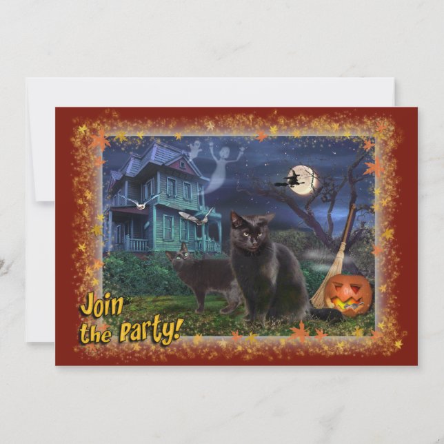 Invitation de la fête d'Halloween (Devant)