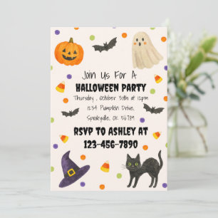 Invitation de la fête d'Halloween
