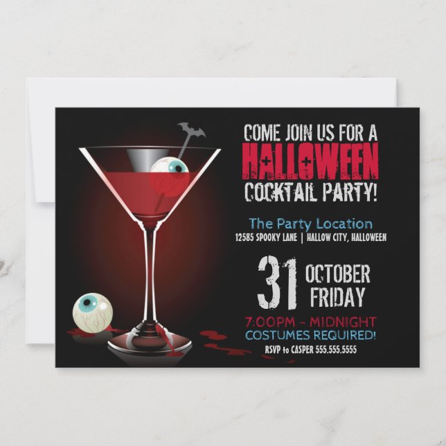 Invitation de la fête d'Halloween (Devant)