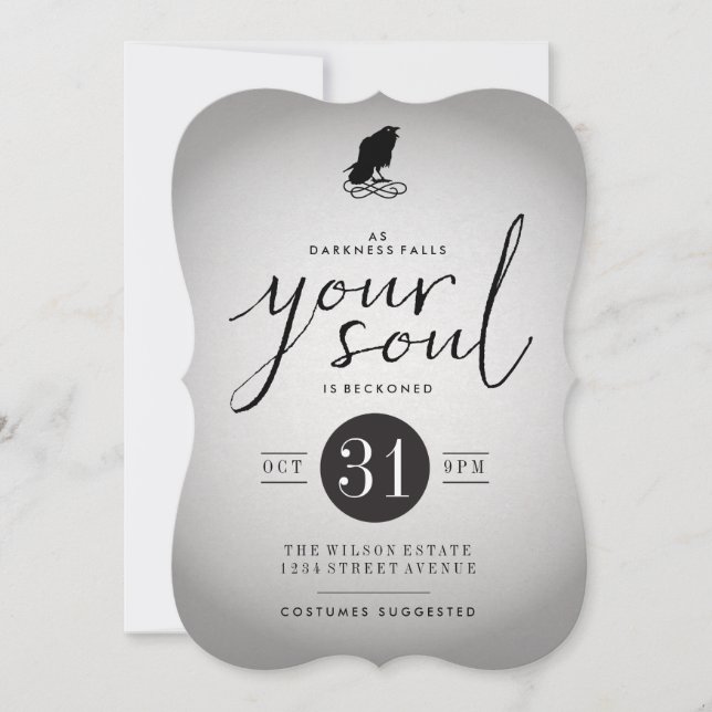 Invitation de la fête d'Halloween (Devant)