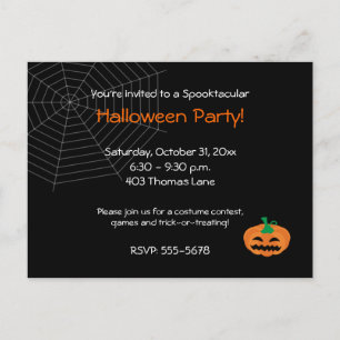 Invitation de la fête d'Halloween