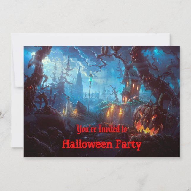 Invitation de la fête d'Halloween (Devant)