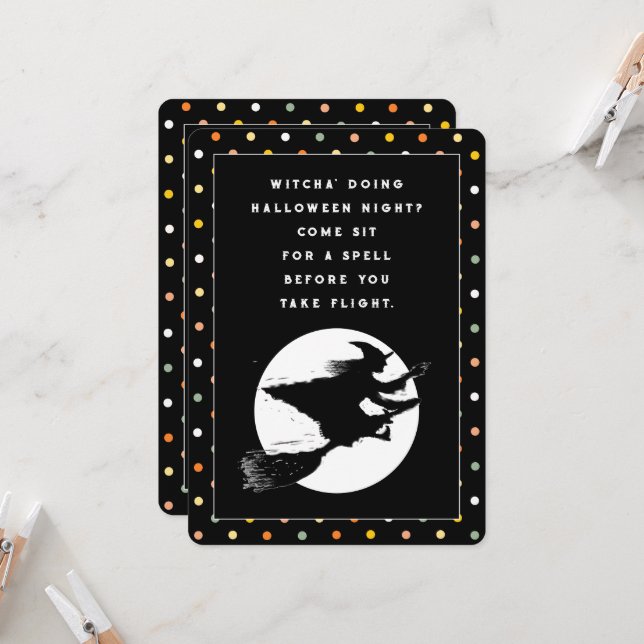 Invitation de la fête d'Halloween (Devant/Arrière en situation)