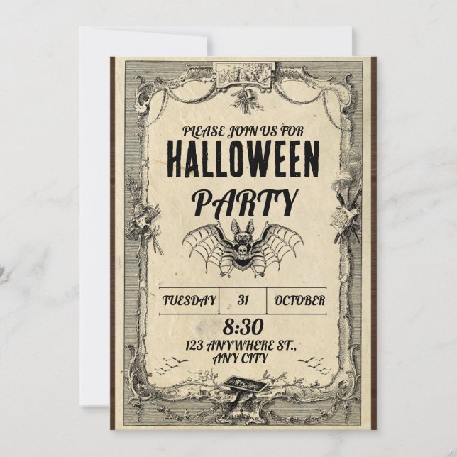 Invitation de la fête d'Halloween 2024 : Rejoignez (Devant)