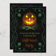 Invitation de la fête d'Halloween (Citrouille)