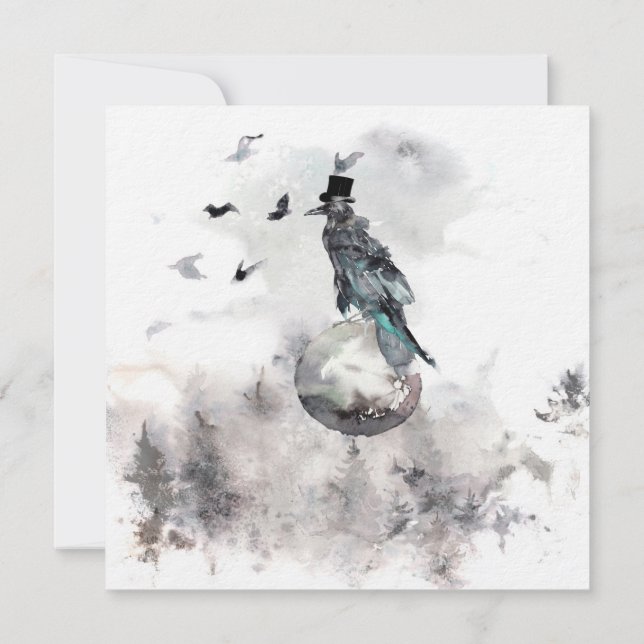 Invitation de la fête d'Halloween de la forêt de R (Dos)