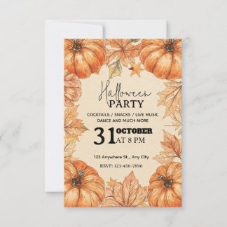 Invitation de la fête d'Halloween de la récolte ci
