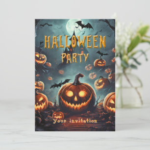 Invitation de la fête d'Halloween de nombreux Jack
