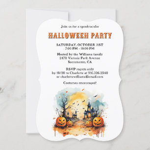 Invitation de la fête d'Halloween Déplaisante éffr