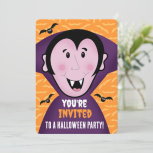 Invitation de la fête d'Halloween Dracula Vampire