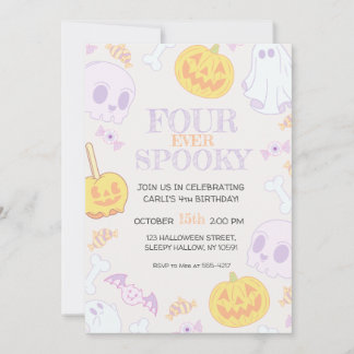 Invitation de la fête d'Halloween du 4e anniversai