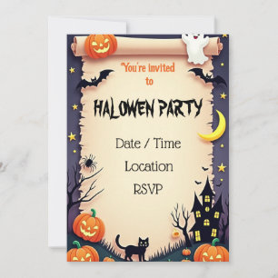 Invitation de la fête d'Halloween éffrayante