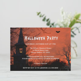Invitation de la fête d'Halloween éffrayante