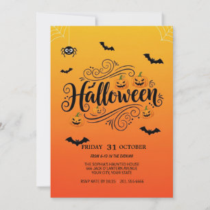 Invitation de la fête d'Halloween éffrayante