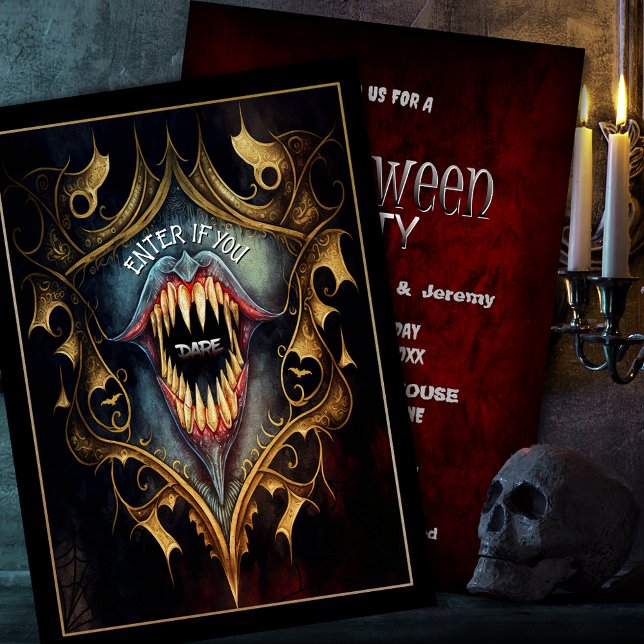 Invitation de la fête d'Halloween éffrayante (Créateur téléchargé)