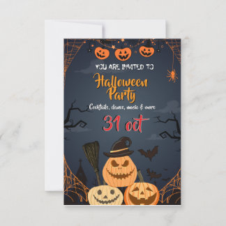 Invitation de la fête d'Halloween éffrayante