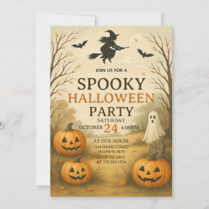 Invitation de la fête d'Halloween Éffrayante de mi