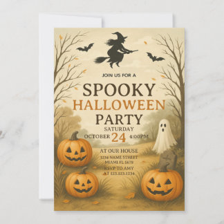 Invitation de la fête d'Halloween Éffrayante de mi