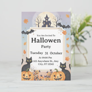 Invitation de la fête d'Halloween éffrayante | Tex