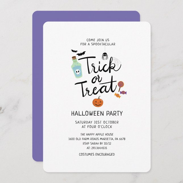 Invitation de la fête d'Halloween Fantôme Chat Noi (Créateur téléchargé)