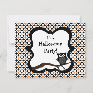 Invitation de la fête d'Halloween - hibou