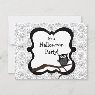 Invitation de la fête d'Halloween - hibou