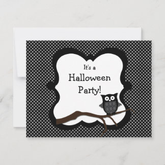 Invitation de la fête d'Halloween - hibou