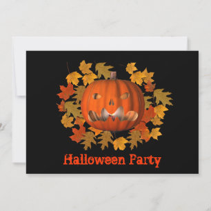 Invitation de la fête d'Halloween Jack-o'-lantern 