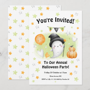 Invitation de la fête d'Halloween Little Boo