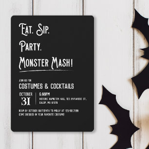 Invitation de la fête d'Halloween Monster Mash
