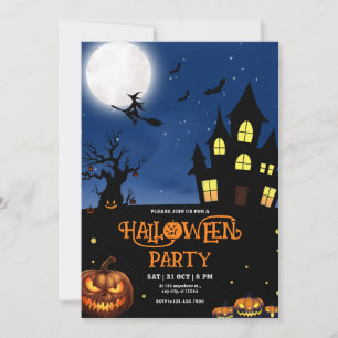 Invitation de la fête d'Halloween, partie costume