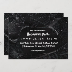 Invitation de la fête d'Halloween Spiderweb