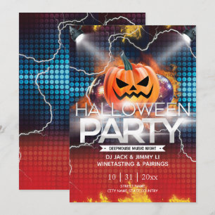 Invitation de la fête d'Halloween Thunder électron