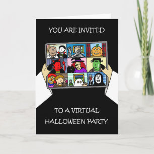 Invitation de la fête d'Halloween virtuelle