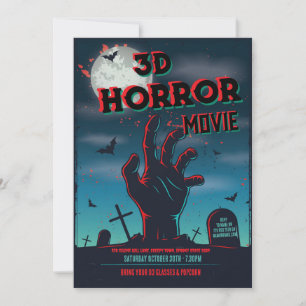 Invitation de la fête d'horreur 3D Halloween