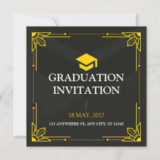 Invitation de la fête d'obtention du diplôme