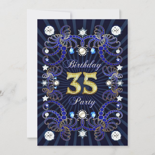 invitation de la fête du 35e anniversaire avec des (Devant)