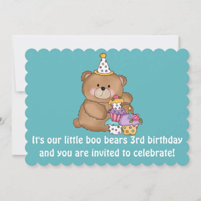 Invitation de la fête du 3e anniversaire de Little (Devant)
